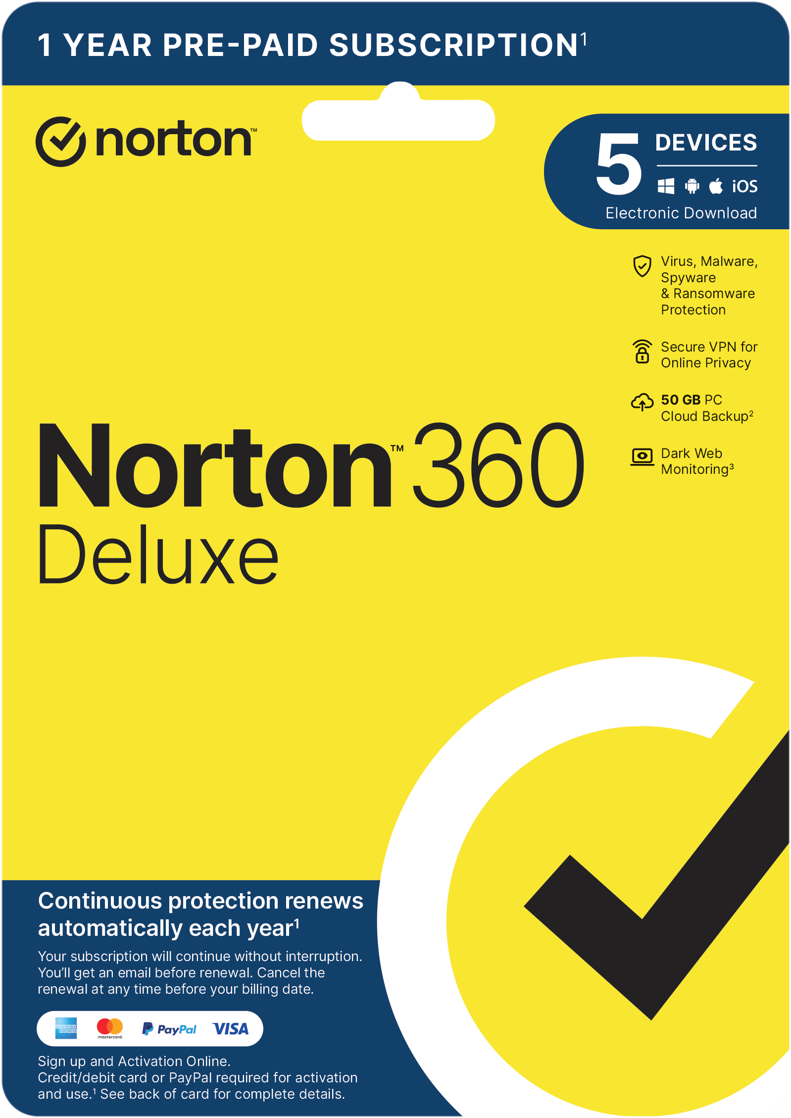 Norton 360 Deluxe 5 devices  USA region