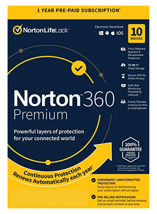 Norton 360 Premium 10 appareils USA